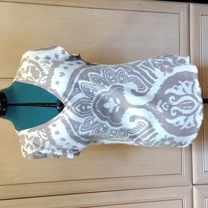 🔥Vintage INC Tan/ White Sequin Top